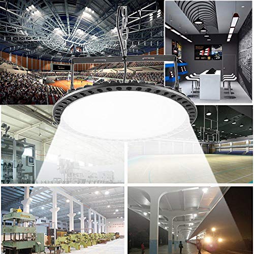 200W UFO LED High Bay Light lamp Factory Warehouse Industrial Lighting 10000 Lumen 6000-6500K IP65 Warehouse LED Lights- Commercial Bay Lighting for Garage Factory Workshop Gym (200W 3pcs)