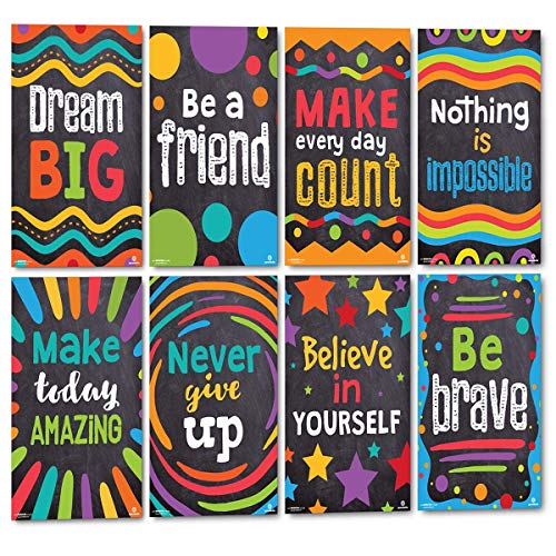 Sproutbrite Classroom Decorations - Motivational Posters for Teachers - inspirational Bulletin Board and Wall Decor for Pre School, Elementary and Middle School