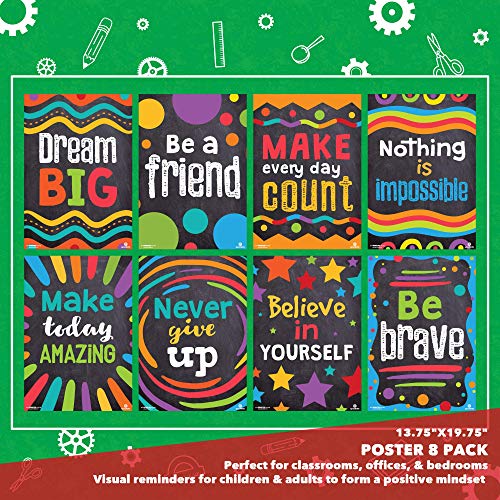 Sproutbrite Classroom Decorations - Motivational Posters for Teachers - inspirational Bulletin Board and Wall Decor for Pre School, Elementary and Middle School