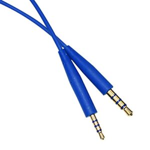 Toeasor Replacement QC25 Cable QC35 Headphone Extension Cord Audio Cable Line Compatible with Bose QC25 QC35 QC45 On-Ear OE2 SoundTrue Soundlink Headphones (Blue/Mic)