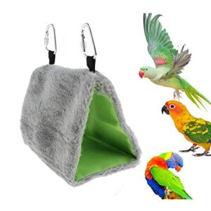 warm plush bird nest hammock hanging bed toy for parrot parakeet cockatiel conure lovebird finch canary budgie african grey cockatoo amazon hamsters rat chinchilla ferret squirrel cage perch