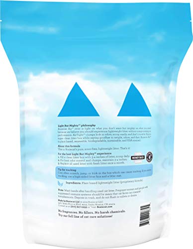 Boxiecat Air Lightweight Premium Clumping Cat Litter -Scent Free- 6.5 lb- Plant-Based Formula- Stays Ultra Clean, Longer Lasting Odor Control, 99.9% Dust Free