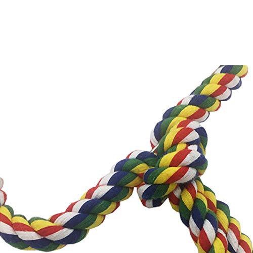 Bird Rope Swing Colorful Perch Climbing Toy for Parrots Budgie Parakeet Cockatiel Cockatoo Conure (A: Swing Ring Toy-S)