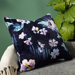 Vera Bradley Women's Decorative Throw Pillow With Removeable Hypoallergenic Insert, Navy Garden, One Size