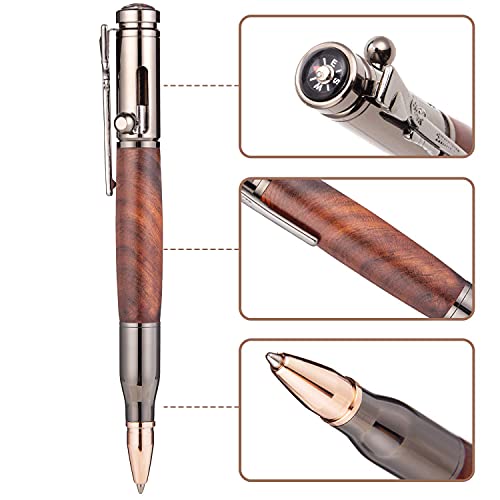 SHALORY Leather Journal Notebook Gift Set with Luxury Bolt Action Pen & Gift Box for Men & Women Graduation Travel Diary Writing