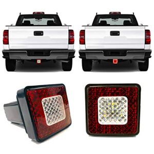 roane designs universal 3" led tow hitch cover light - fits 2" inch receiver hitch, driving, brake, reverse trailer hitch light