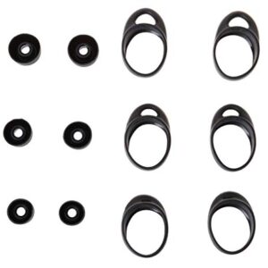 BLLQ Replacement for Samsung Gear IconX (2018 Edition) Ear Tips Wingtips 12 PCS Accessories, Silicone Earhooks Earbuds Cover Eargels Eartips Compatible with Gear IcoonX, Black 12pcs