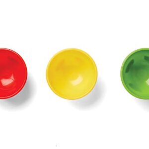 Fox Run Multicolor Salsa Bowls, 5-Inch Diameter, Set of 3, Red, Yellow, Green