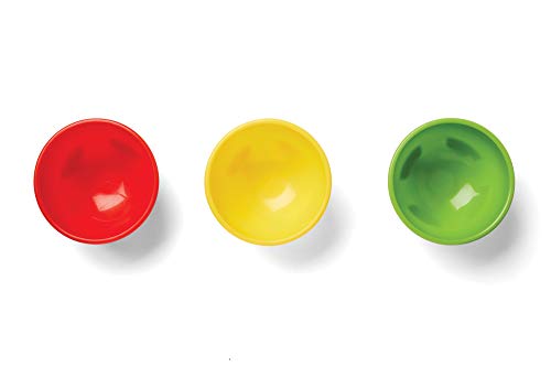 Fox Run Multicolor Salsa Bowls, 5-Inch Diameter, Set of 3, Red, Yellow, Green