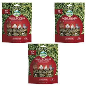 oxbow (3 pack) simple rewards treats - small animals timothy 1.4 oz