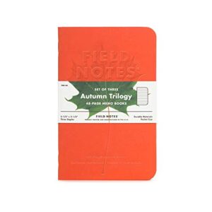 field notes: autumn trilogy - 3 pack - ruled memo books, 3.5 x 5.5 inch