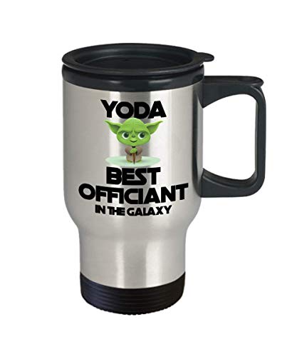 Officiant Travel Mug Yoda Best In the Galaxy Funny Coffee Comment Tea Cup Gag Gift for Men Women Wedding