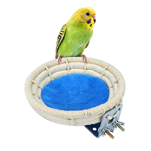 Wontee Bird Nest Breeding Nest Bed Bird Cage House for Parrots Budgies Parakeets Cockatiels Canary Finch Lovebirds (Cotton Rope)