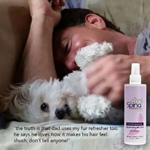 Spina Organics, All-Natural PET Deodorizer Fur Refresher Spray - Rejuvenating Mist with Botanical and Essential Oils, Featuring Primrose Oil in a Floral Scent Made in The USA 9 oz