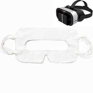 100 pack white disposable vr face covers sanitary vr mask pads covers for htc vive/ps vr/gear vr/oculus rift