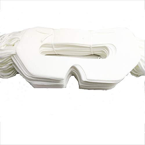 100 Pack White Disposable VR Face Covers Sanitary VR Mask Pads Covers for HTC Vive/PS VR/Gear VR/Oculus Rift