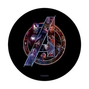 Marvel Avengers Infinity War Neon Hero Symbol Fill PopSockets PopGrip: Swappable Grip for Phones & Tablets