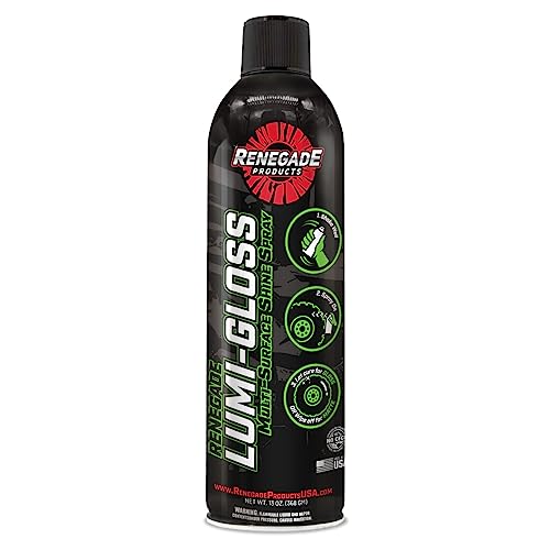 Renegade Products Lumi-Gloss Aerosol High Shine Spray for Plastics, Tires, Undercarriage & More, 13 Oz