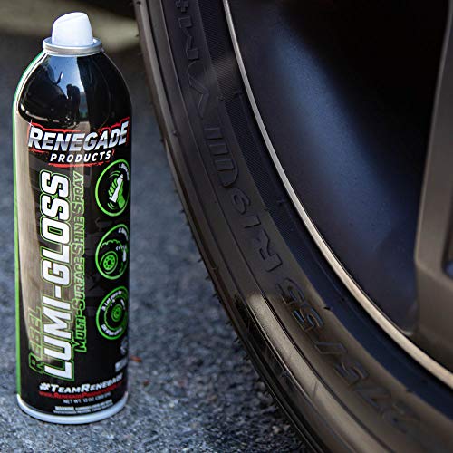 Renegade Products Lumi-Gloss Aerosol High Shine Spray for Plastics, Tires, Undercarriage & More, 13 Oz