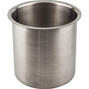 6" diameter 6" height brushed stainless steel trash can ring