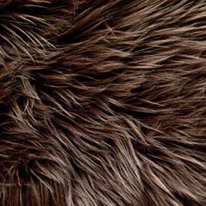 barcelonetta | one yard faux fur | 36" x 60" inch | craft supply, costume, decoration (dark brown)