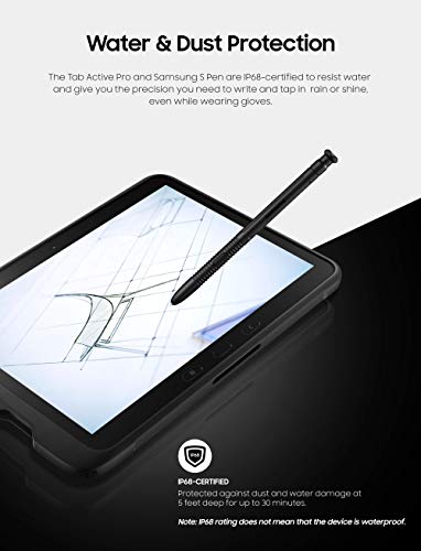 Samsung Galaxy Tab Active PRO 10.1" | 64GB & LTE (UNLOCKED) Water-Resistant Rugged Tablet, Black – SM-T547UZKAXAA