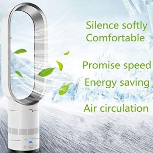 Evaporative Coolers,bladeless Fan Air Cooler,air Conditioner Fan Cooler Negative Ions Safety Tower Fan,mute Fan-silver 16inch