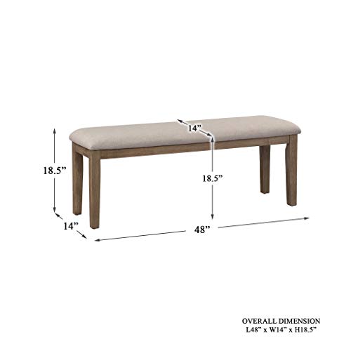 Homelegance Dining Bench, Brown