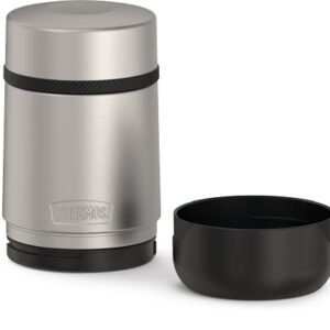 ALTA SERIES BY THERMOS Stainless Steel Food Jar 18 Ounce, Matte Steel/Espresso Black