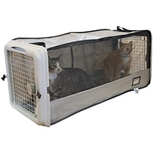 sport pet large pop open kennel, portable cat cage kennel, waterproof pet bed, travel litter collection
