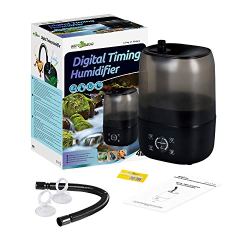 REPTI ZOO 4L Reptile Fogger Mister Tank Reptile Terrariums Humidifier Digital Tank Timing Terrarium Humidifier Smart Touch Screen Adjustable Fogger for Reptiles Amphibians Herps