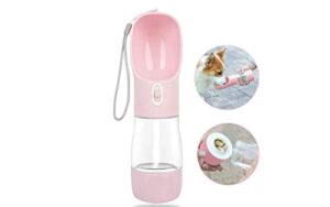 maocg dog water bottle for walking, multifunctional and portable dog travel water dispenser with food container,detachable design combo cup for drinking and eating,suitable for cats and puppy