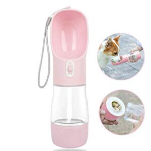 MAOCG Dog Water Bottle for Walking, Multifunctional and Portable Dog Travel Water Dispenser with Food Container,Detachable Design Combo Cup for Drinking and Eating,Suitable for Cats and Puppy