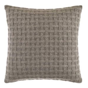 nautica - throw pillow, reversible cotton bedding with hidden zipper closure, stylish home decor (saybrook mocha, 16" x 16")