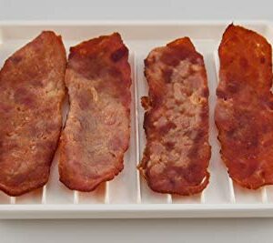 HOME-X Microwaveable Bacon Tray, Bacon Serving Dish