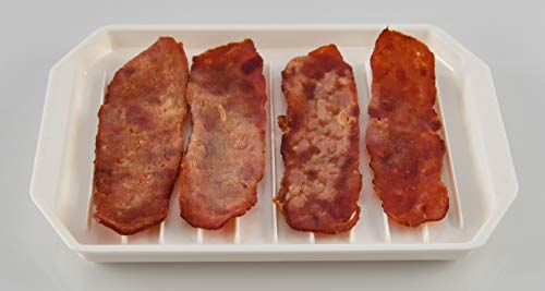 HOME-X Microwaveable Bacon Tray, Bacon Serving Dish