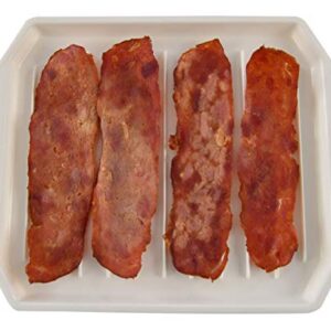 HOME-X Microwaveable Bacon Tray, Bacon Serving Dish