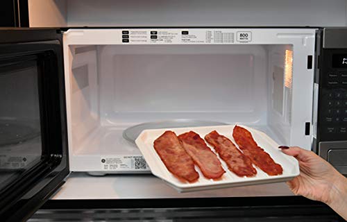 HOME-X Microwaveable Bacon Tray, Bacon Serving Dish