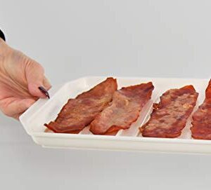 HOME-X Microwaveable Bacon Tray, Bacon Serving Dish