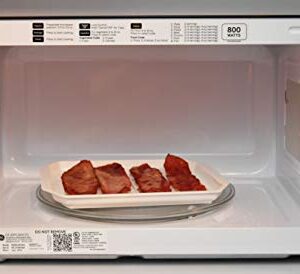 HOME-X Microwaveable Bacon Tray, Bacon Serving Dish