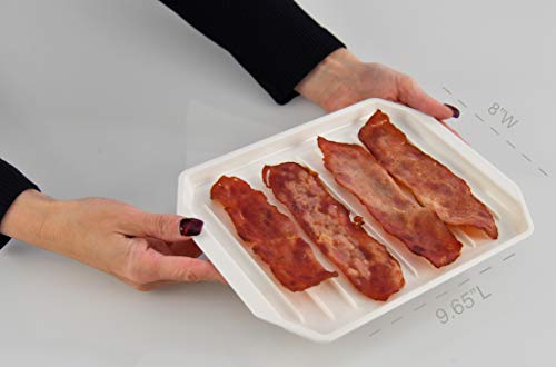 HOME-X Microwaveable Bacon Tray, Bacon Serving Dish