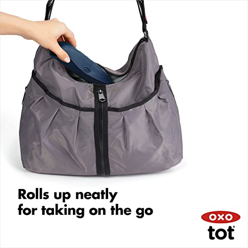 OXO Tot Roll-Up Bib 2 Pack Gray/Navy