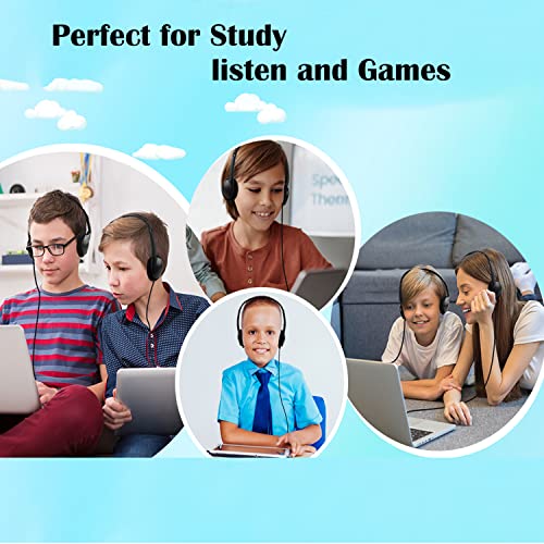 Hongzan Kids Headphones Bulk 10 Pack for School Students Children Teen Boys Girls, Wholesale Disposable Headphones Classroom Earphones(Black)