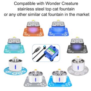 Wonder Creature Cat Water Fountain Pump, Replacement Pump for Round, Cubic and Crystal Cat Water Fountain, Pet Fountain Pump