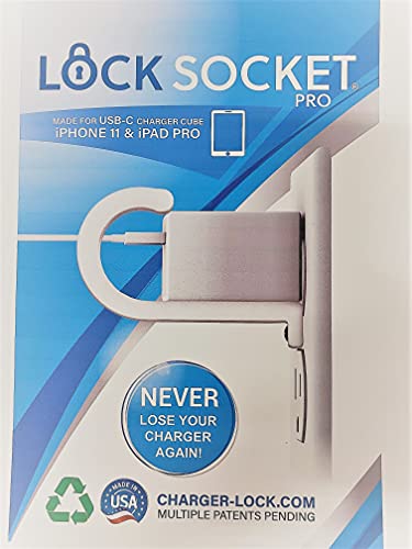 Lock Socket Pro Charger Lock - Compatible with iPhone Fast Charger - Never Lose Your Charger Again! - Fits USB-C