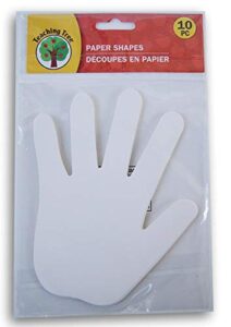 teaching tree paper shaped decor sheets - hands - 10 count