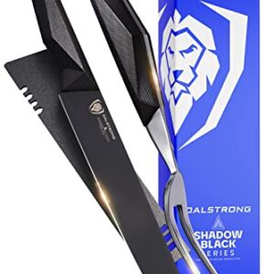 Dalstrong Carving Knife & Fork Set - 9" Blade - Shadow Black Series - Black Titanium Nitride Coated - High Carbon - 7CR17MOV-X Vacuum Treated Steel- Sheath - NSF Certified