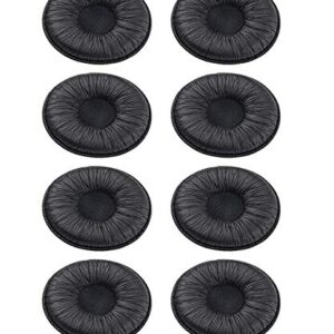 Tvoip 4 Pair Ear Cushions Leatherette Spare Replacement Earpads for Plantronics Supra Plus Encore and Most Standard Size 50mm Office Telephone Headsets H251 H251N H261 H261N H351 H351N H361 H361N