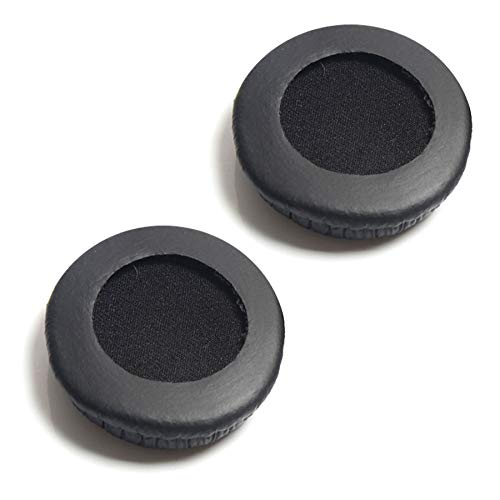 Tvoip 4 Pair Ear Cushions Leatherette Spare Replacement Earpads for Plantronics Supra Plus Encore and Most Standard Size 50mm Office Telephone Headsets H251 H251N H261 H261N H351 H351N H361 H361N