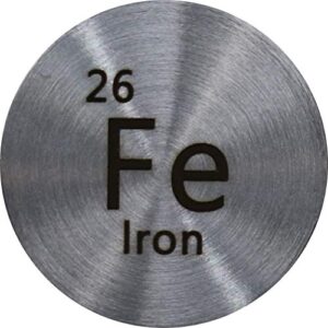 iron (fe) 24.26mm metal disc 99.9% pure for collection or experiments